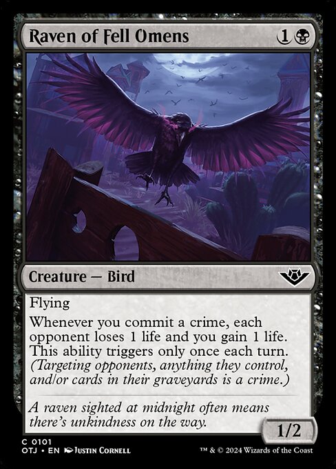 Raven of Fell Omens highlighted card art