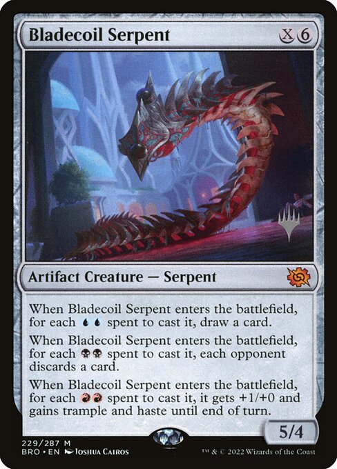 Bladecoil Serpent from The Brothers' War Promos
