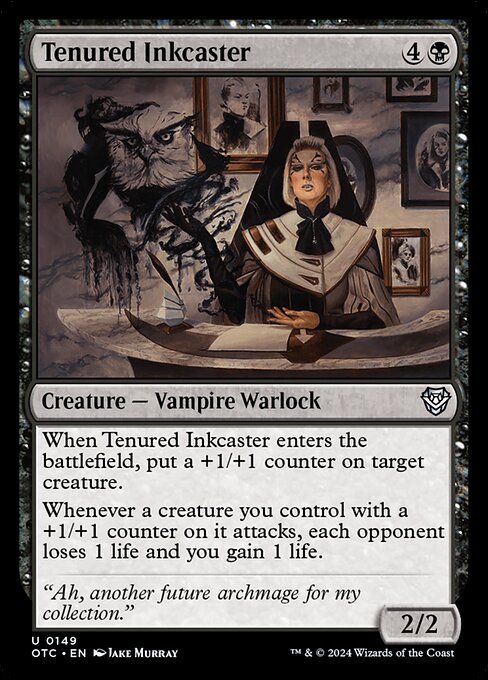 Tenured Inkcaster highlighted card art
