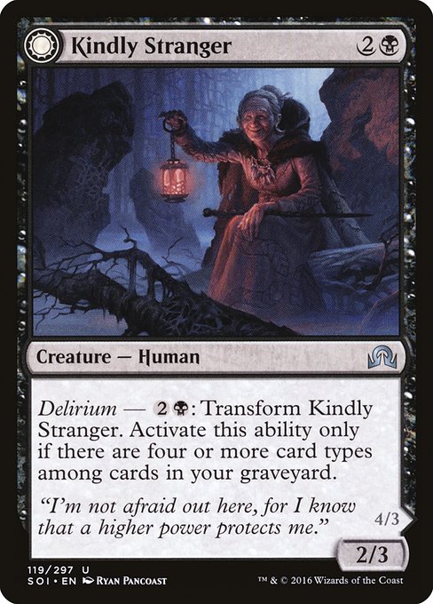 Kindly Stranger // Demon-Possessed Witch from Shadows over Innistrad