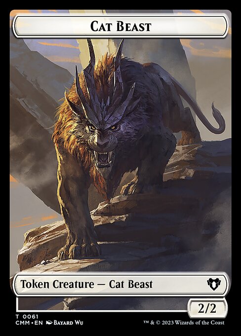 Cat Beast from Commander Masters Tokens