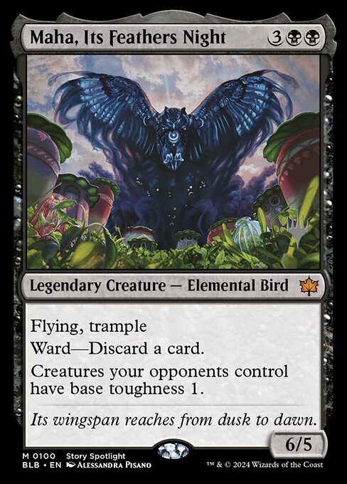 Maha, Its Feathers Night from Bloomburrow Promos