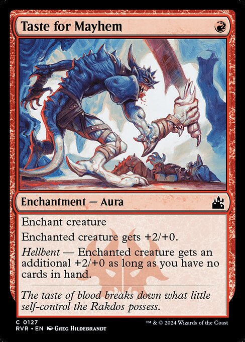 Taste for Mayhem highlighted card art