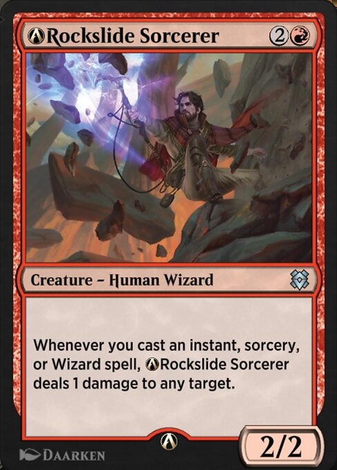 A-Rockslide Sorcerer highlighted card art