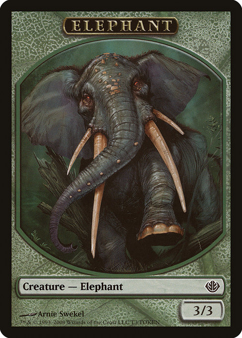 Elephant from Duel Decks: Garruk vs. Liliana Tokens