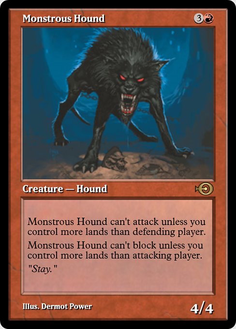 Monstrous Hound highlighted card art