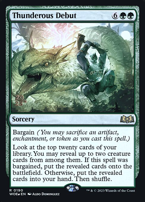 Thunderous Debut from Wilds of Eldraine Promos