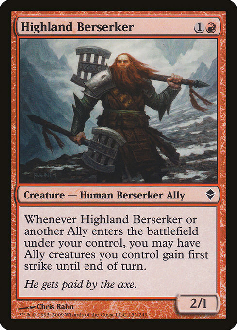 Highland Berserker highlighted card art