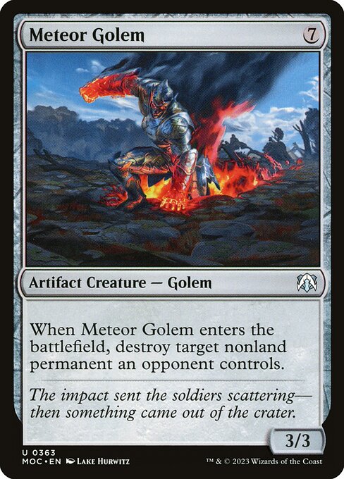 Meteor Golem from March of the Machine Commander