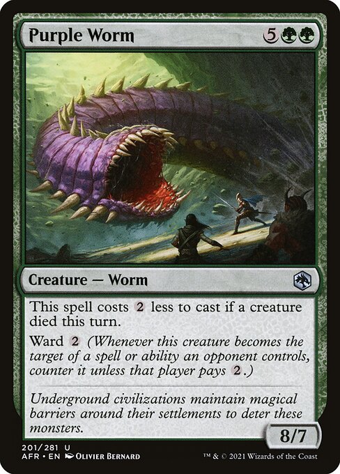 Purple Worm from Adventures in the Forgotten Realms
