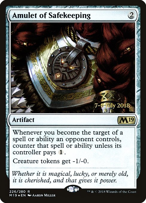Amulet of Safekeeping from Core Set 2019 Promos