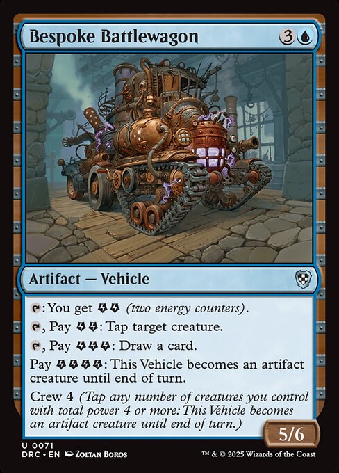 Bespoke Battlewagon highlighted card art
