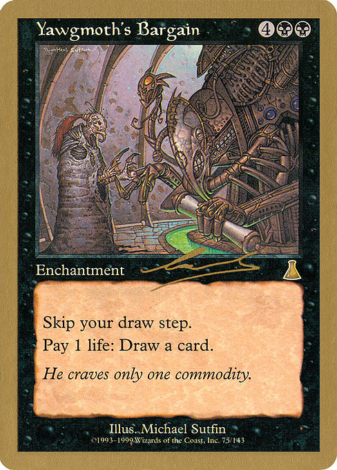 Yawgmoth's Bargain from World Championship Decks 2000