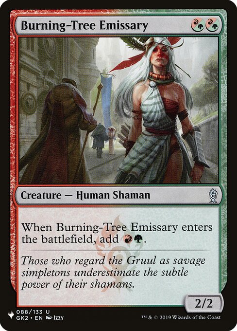 Burning-Tree Emissary highlighted card art