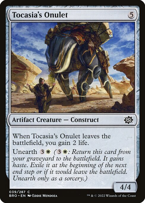 Tocasia's Onulet highlighted card art