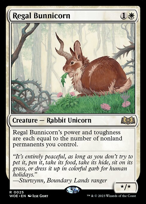 Regal Bunnicorn from Wilds of Eldraine Promos