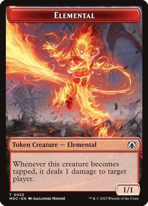 Elemental highlighted card art