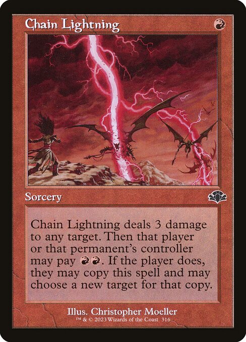 Chain Lightning from Dominaria Remastered