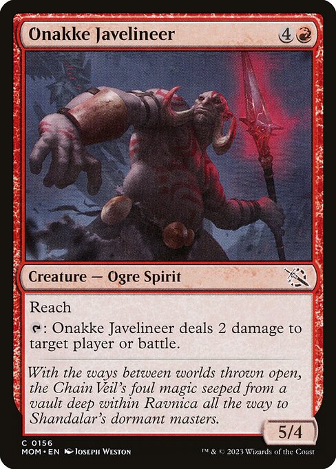 Onakke Javelineer highlighted card art