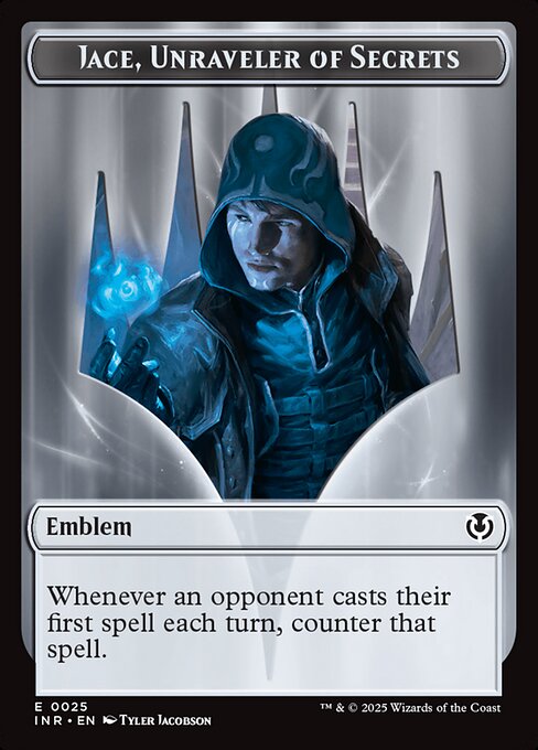 Jace, Unraveler of Secrets Emblem highlighted card art