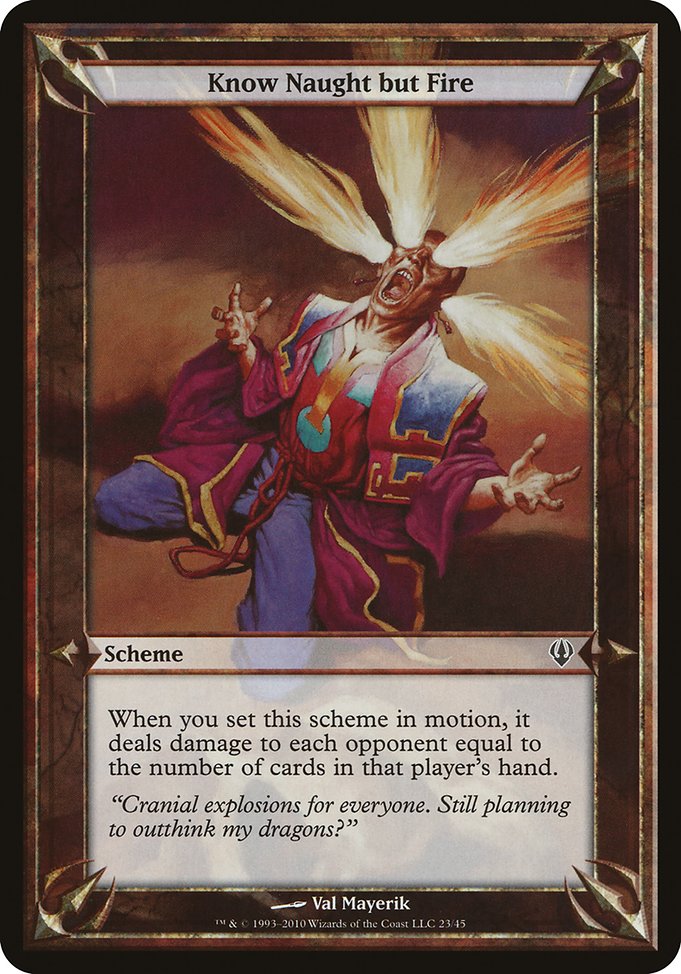 Know Naught but Fire highlighted card art