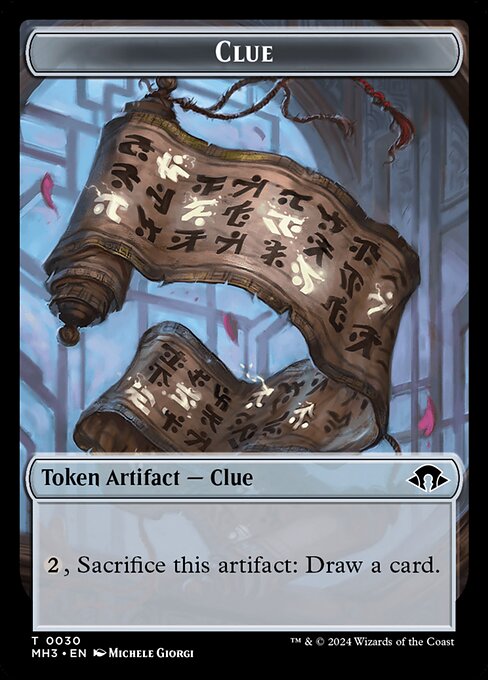 Clue from Modern Horizons 3 Tokens