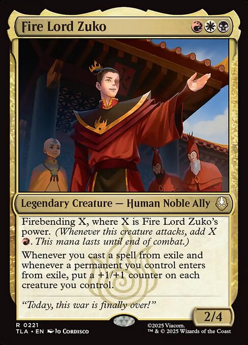 Fire Lord Zuko from Avatar: The Last Airbender
