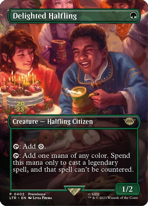 Delighted Halfling from Tales of Middle-earth Promos