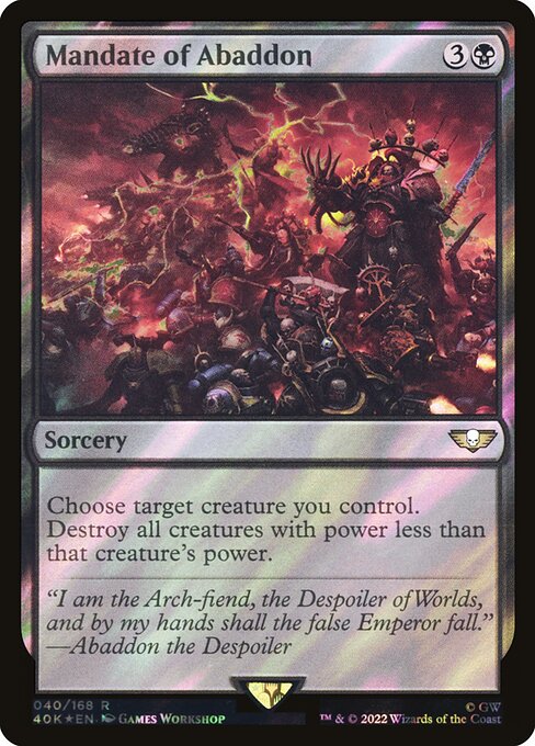 Mandate of Abaddon from Warhammer 40,000 Commander