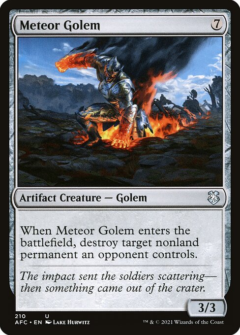 Meteor Golem from Forgotten Realms Commander