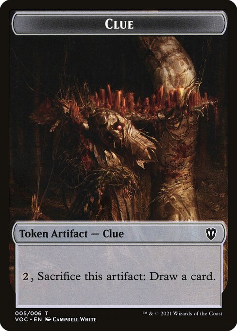 Clue from Crimson Vow Commander Tokens