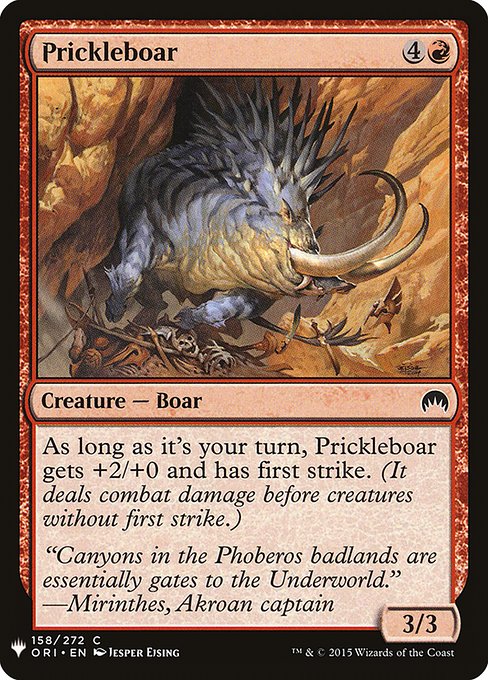Prickleboar highlighted card art