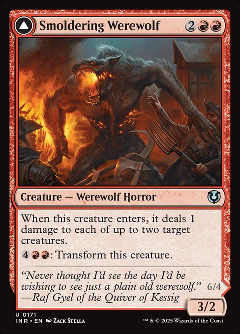 Smoldering Werewolf // Erupting Dreadwolf from Innistrad Remastered