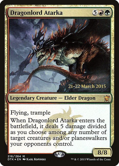 Dragonlord Atarka from Dragons of Tarkir Promos