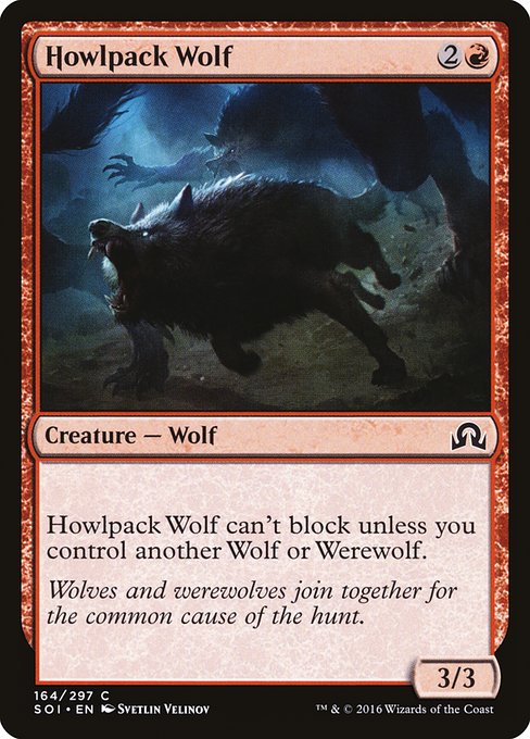 Howlpack Wolf from Shadows over Innistrad