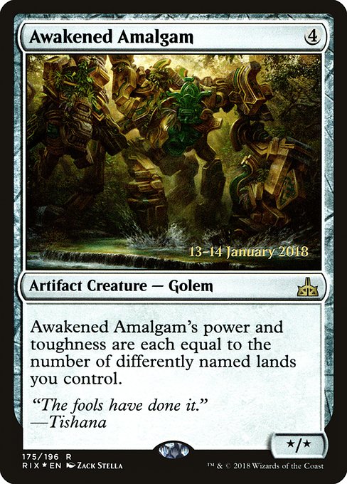 Awakened Amalgam from Rivals of Ixalan Promos