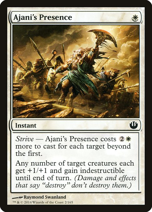 Ajani's Presence highlighted card art
