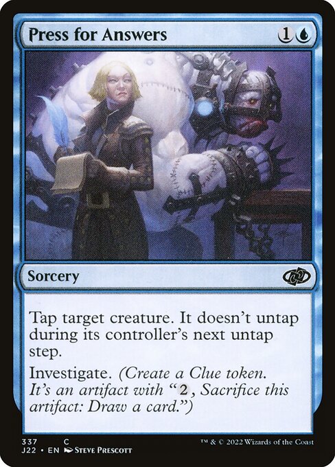 Press for Answers highlighted card art