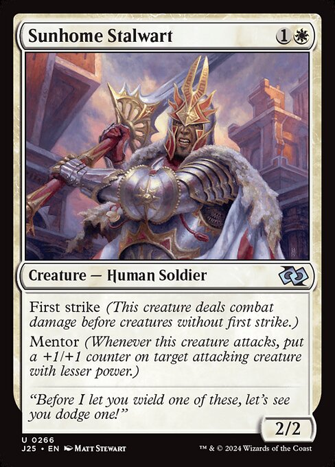 Sunhome Stalwart highlighted card art