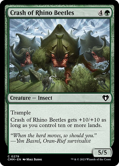 Crash of Rhino Beetles highlighted card art