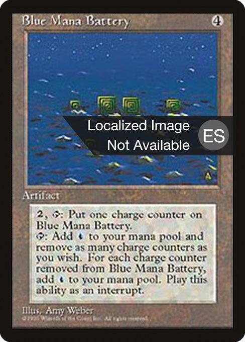 Blue Mana Battery from Fourth Edition Foreign Black Border