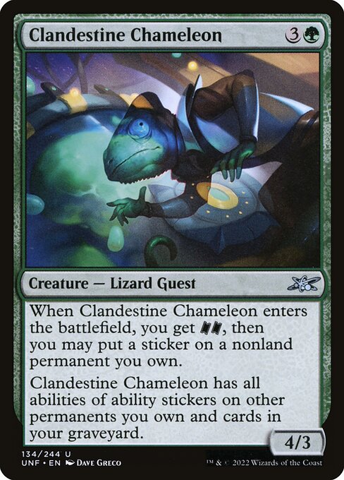 Clandestine Chameleon highlighted card art