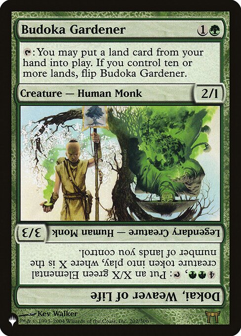 Budoka Gardener // Dokai, Weaver of Life highlighted card art
