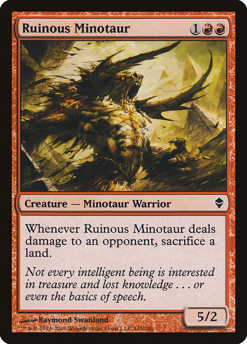 Ruinous Minotaur highlighted card art