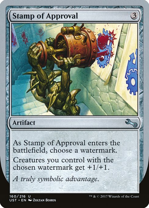 Stamp of Approval highlighted card art