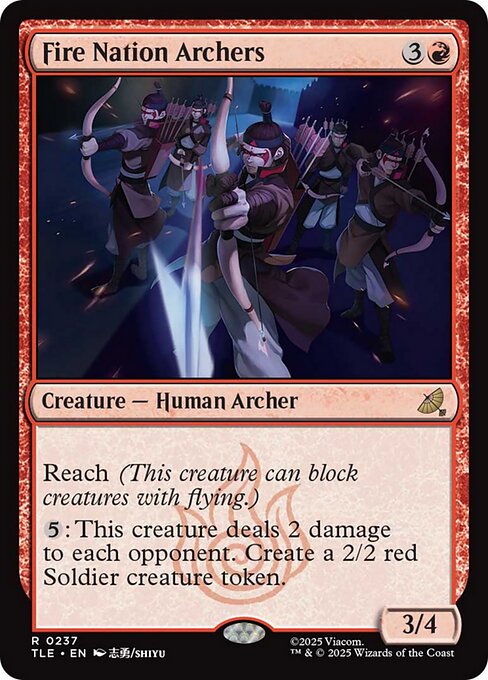 Fire Nation Archers highlighted card art
