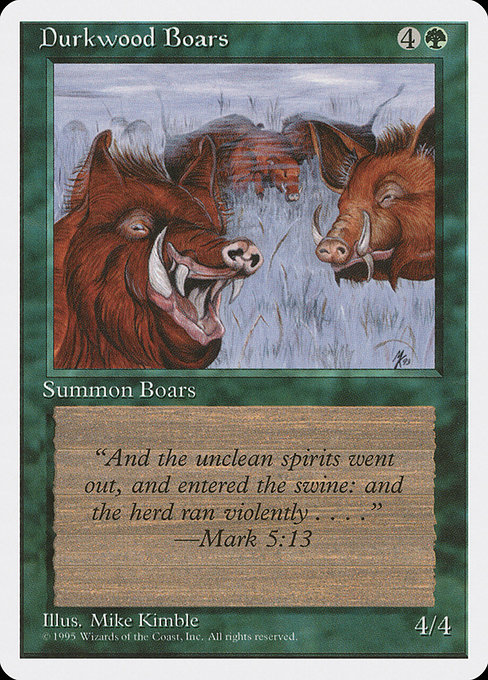 Durkwood Boars from Fourth Edition