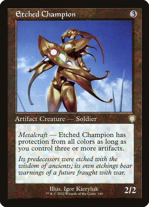 Etched Champion highlighted card art