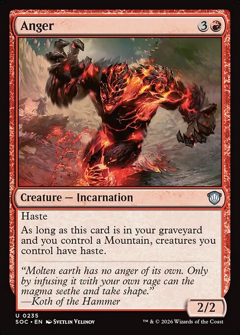Anger from Secrets of Strixhaven Commander