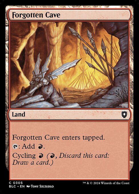 Forgotten Cave from Bloomburrow Commander